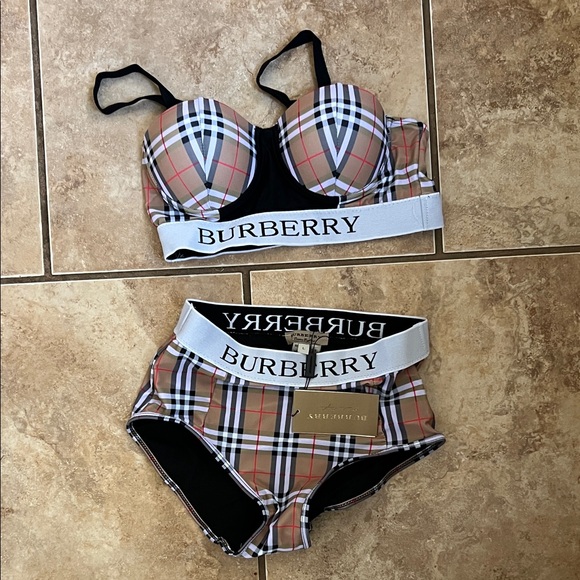 Burberry Other - Burberry Checkered bikini bathing suit Set nwt plaid design M/L